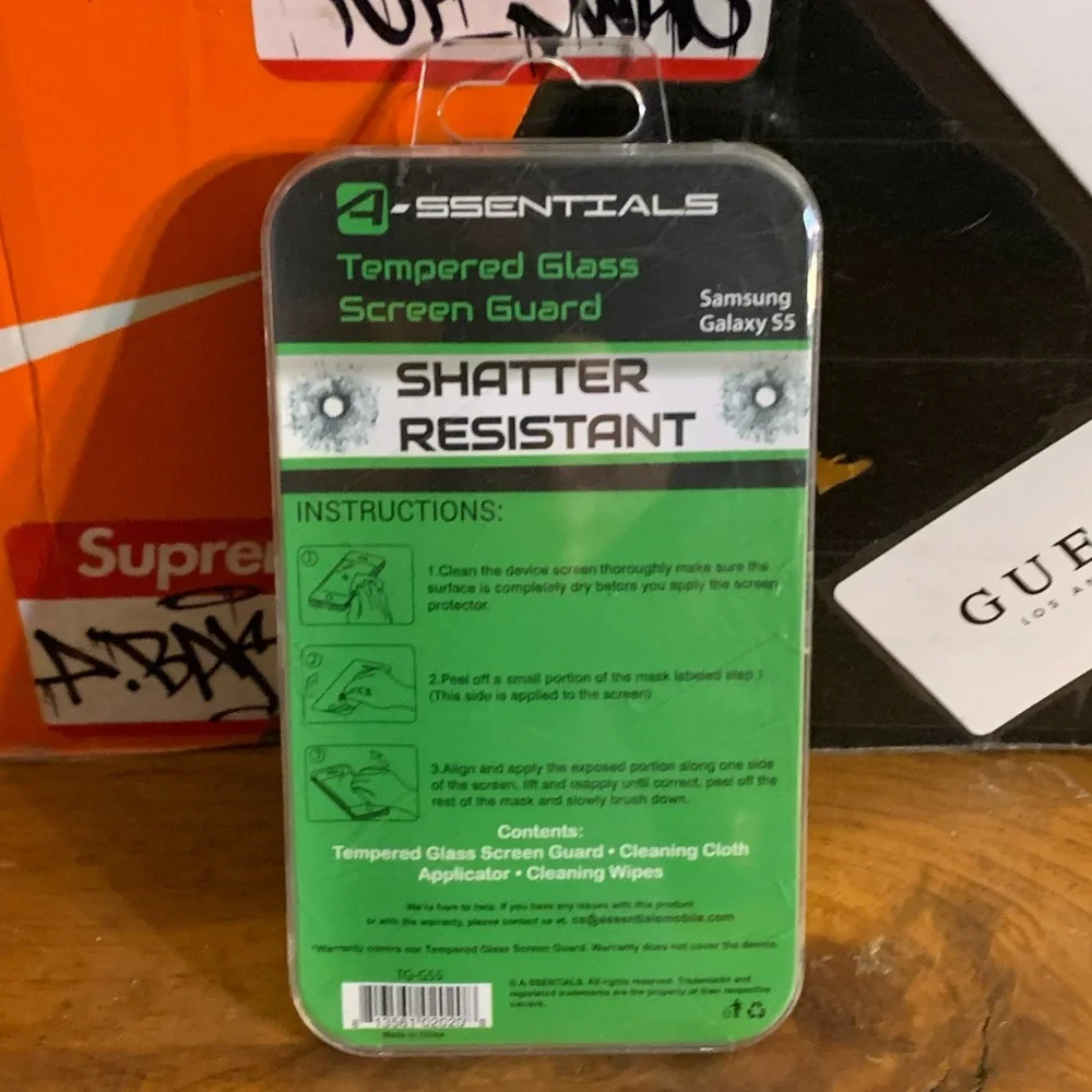A SSENTIALS-SHATTER RESISTANT Tempered Glass Screen Guard for Samsung Galaxy S5